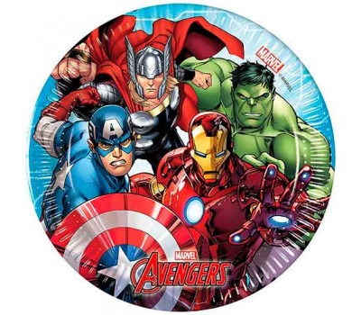 Тарелки одноразовые Мстители Mighty Avengers 20 см (8 шт.)
