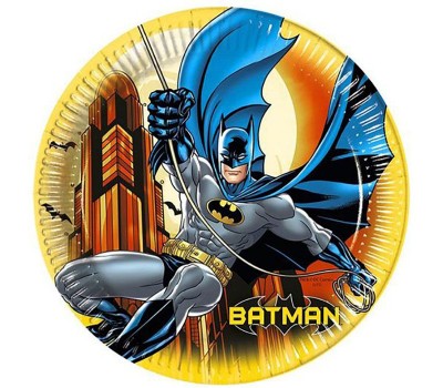 Тарелки одноразовые Бэтмен Dark Hero 23 см (8 шт.)