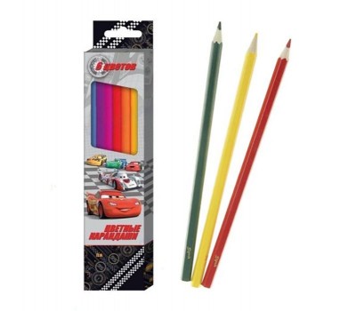 Цветные карандаши «Disney Тачки» (6 шт.) 