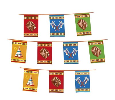 Гирлянда-флажки «Индейцы» (10 м)