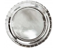 Тарелки серебро 23 см (6 шт.)
