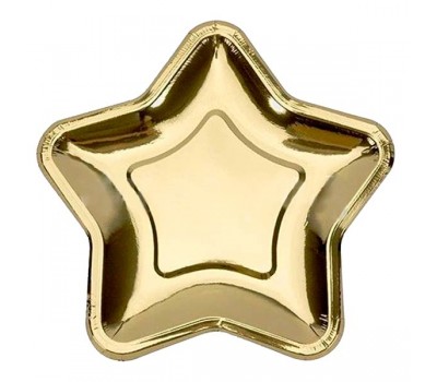 Тарелки Звезда золотая 23 см (6 шт.)