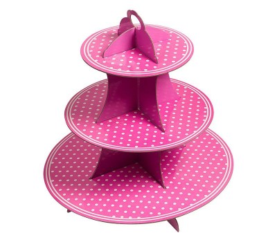 Подставка для десертов Розовый горошек