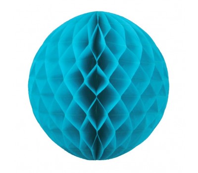 Шар ханикомб бумажный ярко-голубой (30 см)