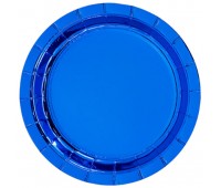 Тарелки синие фольгированные (6 шт.)