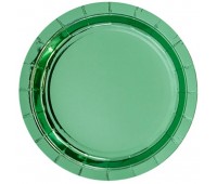 Тарелки зеленые фольгированные (6 шт.)