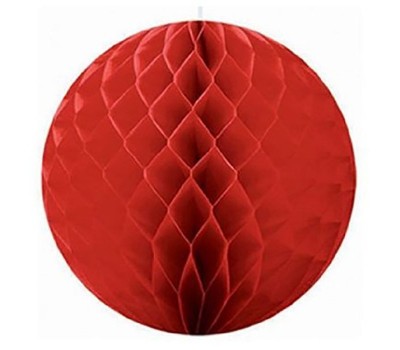 Шар ханикомб бумажный красный (30 см)