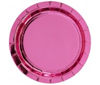 Тарелки розовые фольгированные (6 шт.)