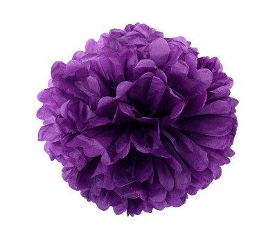 Помпон бумажный  фиолетовый 30 см