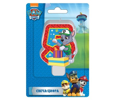 Свеча цифра 5 «Щенячий патруль» 