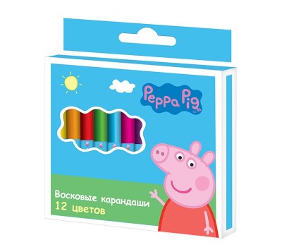 Восковые карандаши «Свинка Пеппа» (Peppa Pig), 8 шт.