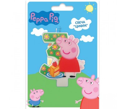 Свеча цифра 3 «Свинка Пеппа» (Peppa Pig)