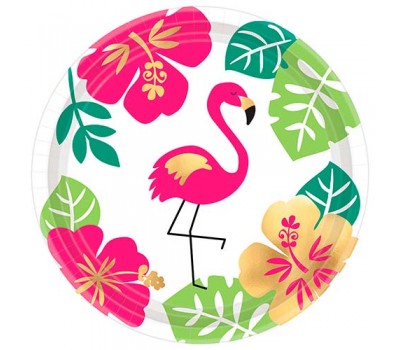 Тарелки бумажные Фламинго Aloha (8 шт.)