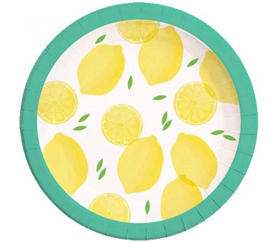 Тарелки одноразовые Лимоны (8 шт.)
