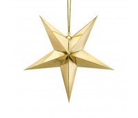 Звезда бумажная золото (45 см)