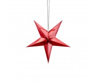 Звезда бумажная красная (30 см)