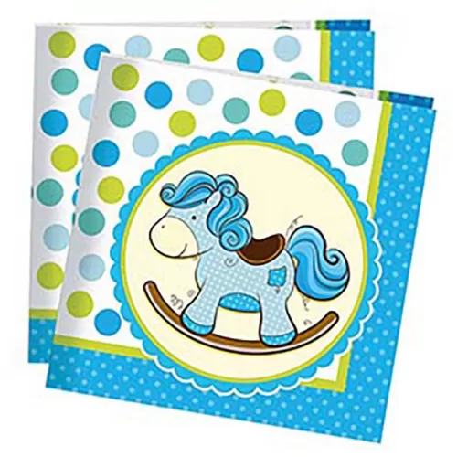 Салфетки Лошадка голубая (20 шт.)