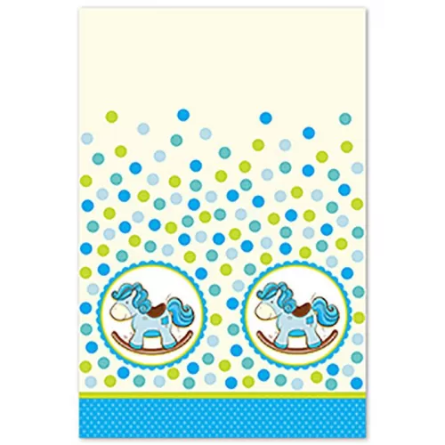 Скатерть Лошадка голубая 