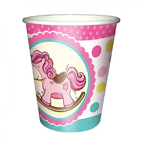 Стакан Лошадка розовая (6 шт.)