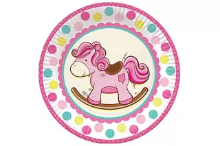 Тарелки Лошадка розовая (6 шт.)