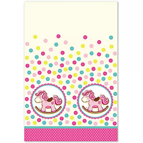 Скатерть Лошадка розовая 