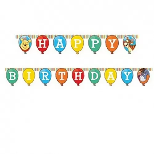 Гирлянда «Винни и Хрюня» Happy Birthday