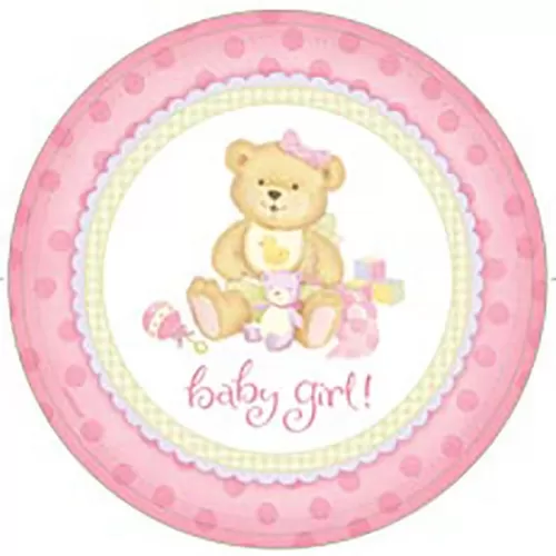 Тарелки одноразовые Baby Girl (8 шт.) Тарелки одноразовые Baby Girl (8 шт.)