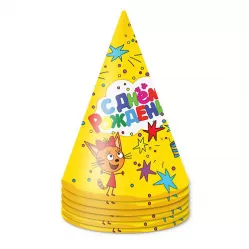 Колпачки «Три кота» желтые (6 шт.)