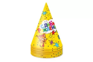 Колпачки «Три кота» желтые (6 шт.)
