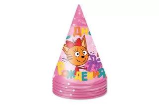 Колпачки «Три кота» розовые (6 шт.) Колпачки «Три кота» розовые (6 шт.)