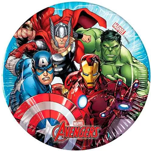 Тарелки одноразовые Мстители Mighty Avengers 20 см (8 шт.)