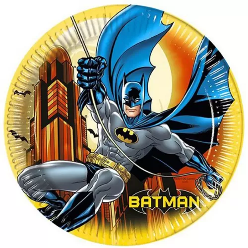 Тарелки одноразовые Бэтмен Dark Hero 23 см (8 шт.)