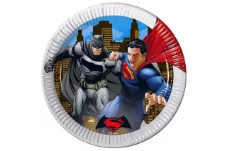 Тарелки Бэтмен против Супермена 23 см (8 шт.)