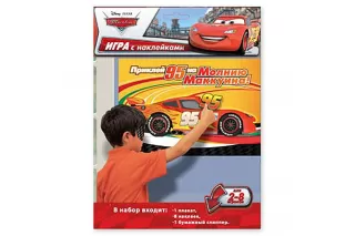 Игра с наклейками «Тачки»