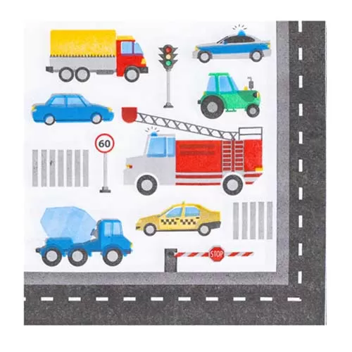 Салфетки бумажные одноразовые Машинки (12 шт.) Салфетки бумажные одноразовые Машинки (12 шт.)