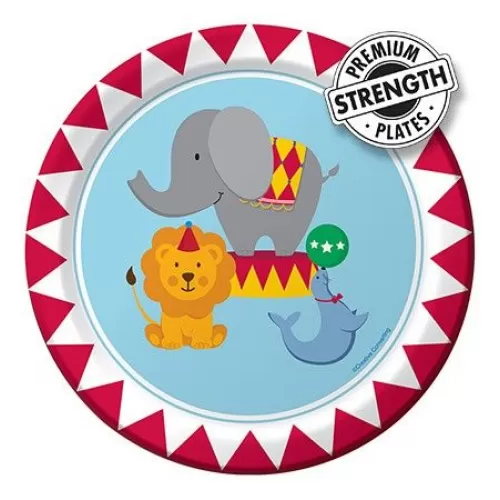 Тарелки одноразовые Цирк, 17 см (8 шт.)