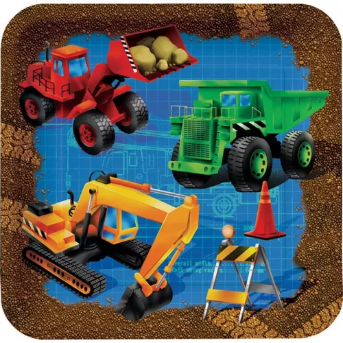 Тарелки одноразовые Стройка 17 см (8 шт.)