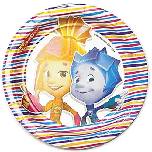 Тарелки одноразовые «Фиксики», 17 см (8 шт.) Тарелки одноразовые «Фиксики», 17 см (8 шт.)