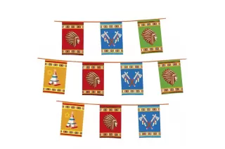 Гирлянда-флажки «Индейцы» (10 м) Гирлянда-флажки «Индейцы» (10 м)