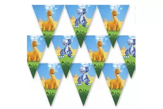 Гирлянда-флажки Динозаврики Гирлянда-флажки Динозаврики