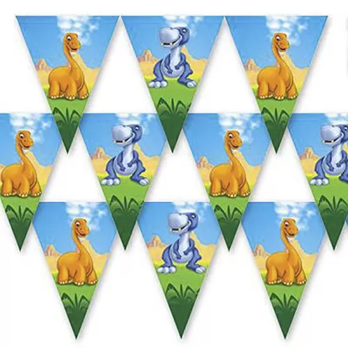 Гирлянда-флажки Динозаврики Гирлянда-флажки Динозаврики