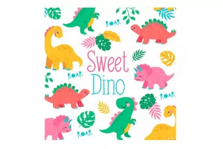 Салфетки Милые Динозаврики Салфетки Милые Динозаврики