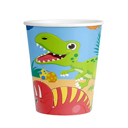 Стаканы одноразовые бумажные Динозаврики (6 шт.)