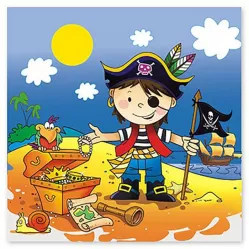 Салфетки Маленький пират (12 шт.) Салфетки Маленький пират (12 шт.)