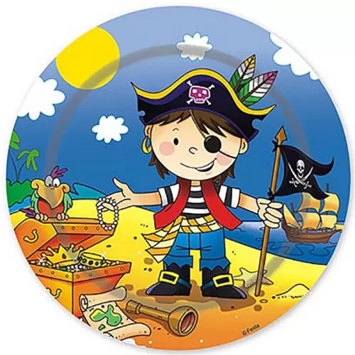 Тарелки одноразовые Маленький пират (6 шт.) Тарелки одноразовые Маленький пират (6 шт.)