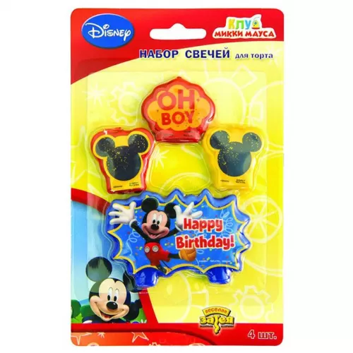 Свечи для торта «Микки Маус» (4 шт.) Свечи для торта «Микки Маус» (4 шт.)