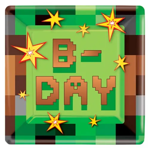 Тарелки TNT Minecraft 23 см (8 шт.)