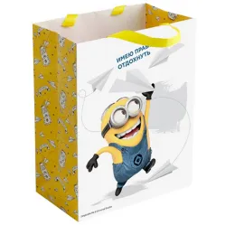 Пакет белый «Миньоны» 23х18х10 