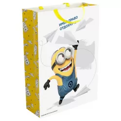 Пакет белый «Миньоны» 35х25х9 Пакет белый «Миньоны» 35х25х9