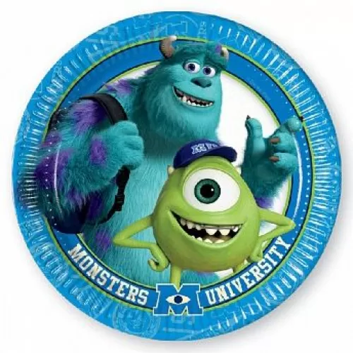 Тарелки одноразовые Университет Монстров, 20 см (8 шт.)